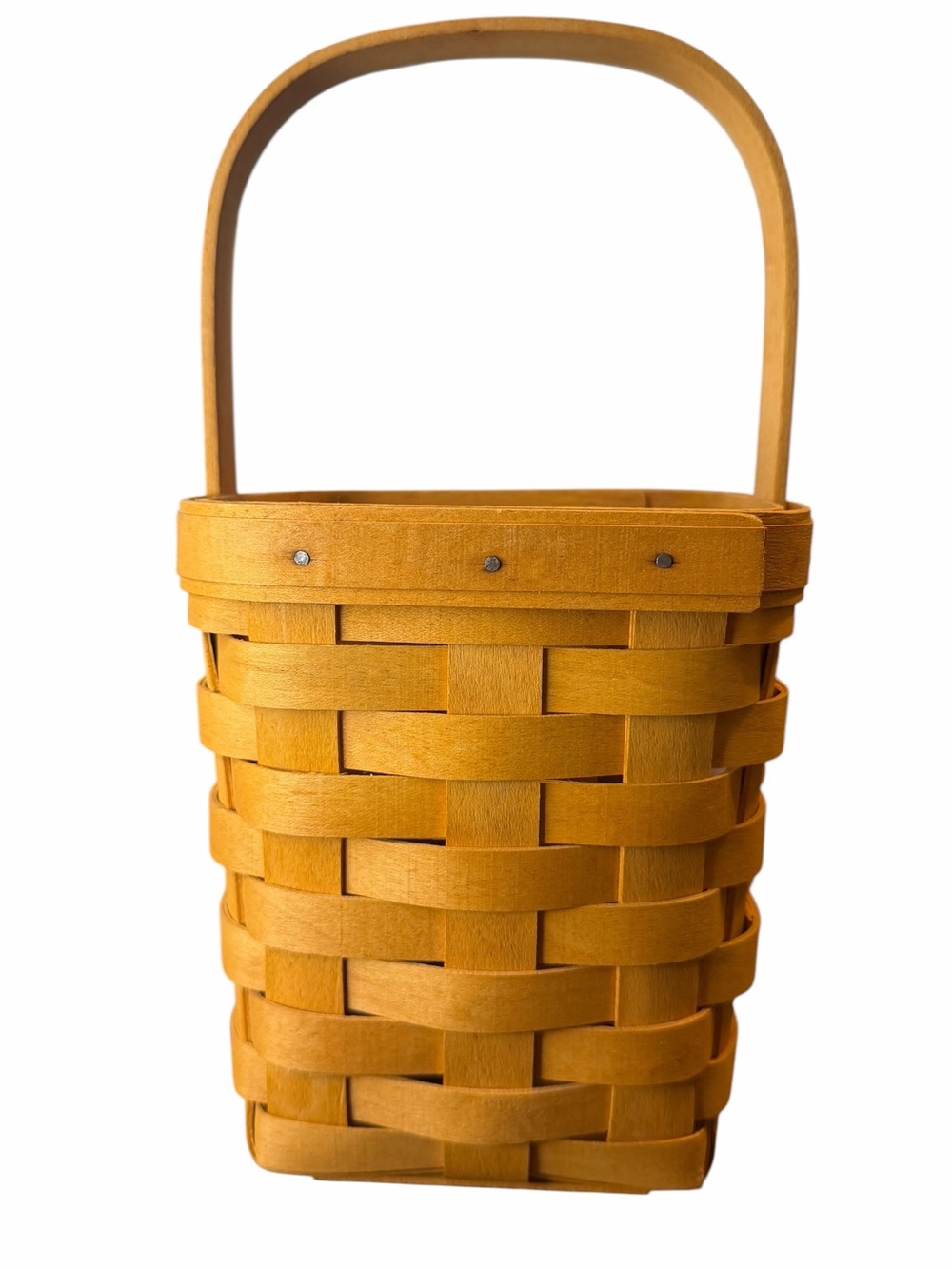 Longaberger Small Utensil Basket Caddy Wood Divider Handwoven USA